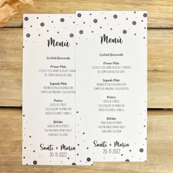 Minuta de boda Kameri