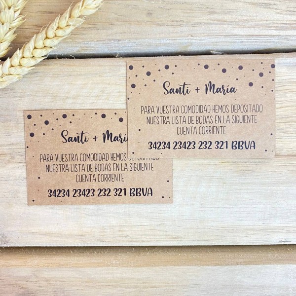 Tarjeta Número de Cuenta Kameri kraft