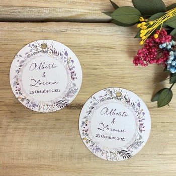 Etiqueta de boda Silvestre