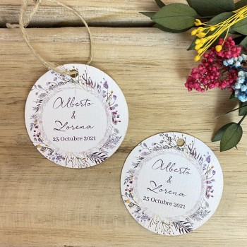 Etiqueta de boda Silvestre