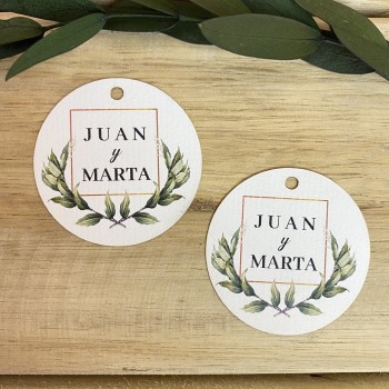 Etiqueta de boda Laurel