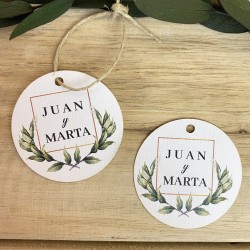 Etiqueta de boda Laurel 2