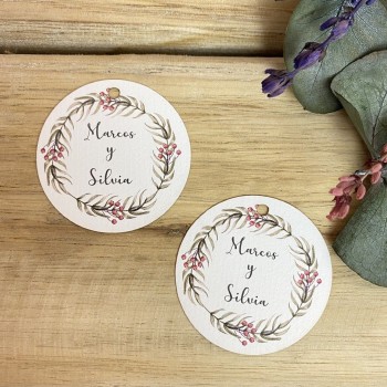 Etiqueta de boda Campanilla