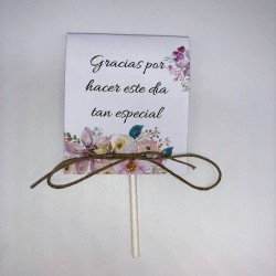 Tarjeta Agradecimiento piruleta 0,50 €