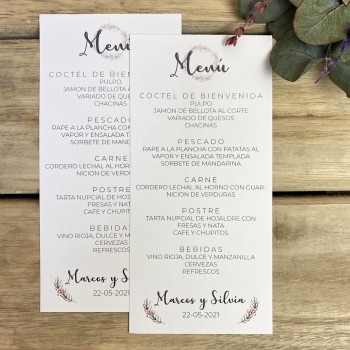 Minuta de boda Campanilla