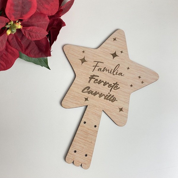 Estrella madera Navidad