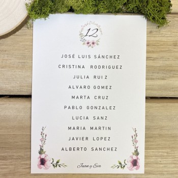 Seating Plan Romántica