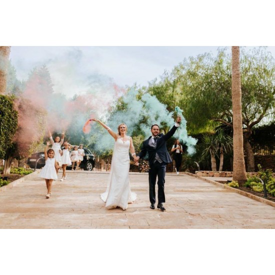 Bengala de humo de colores para boda