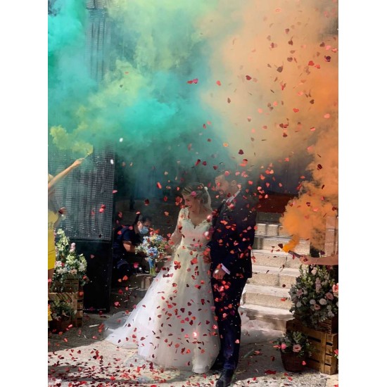 Bengala de humo de colores para boda