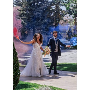 Bengala de humo de colores para boda