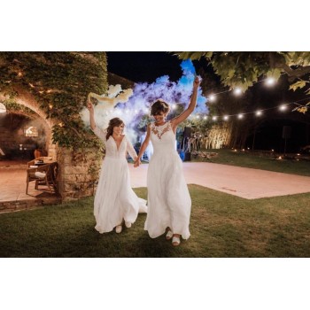 Bengala de humo de colores para boda