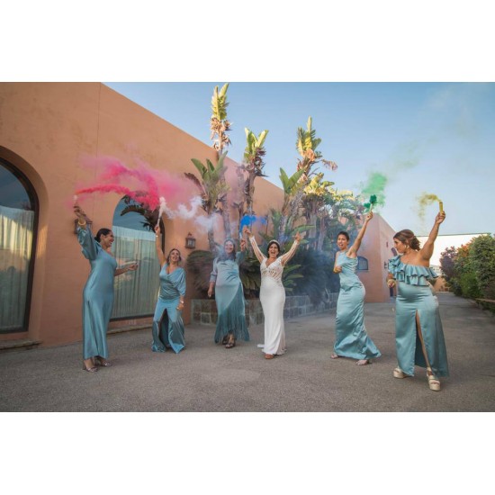 Bengala de humo de colores para boda