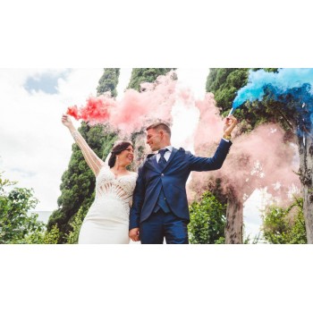 Bengala de humo de colores para boda