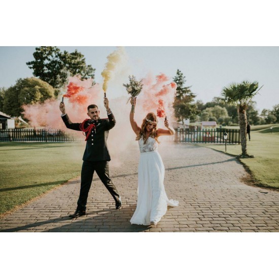 Bengala de humo de colores para boda