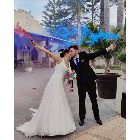 Bengala de humo de colores para boda