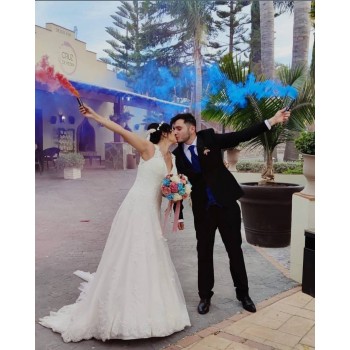 Bengala de humo de colores para boda