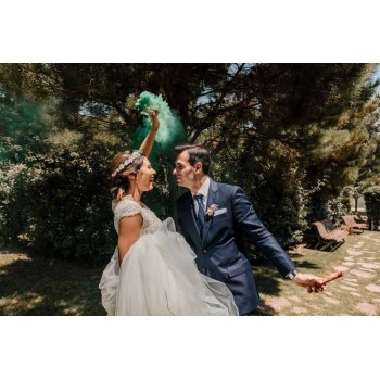 Bengala de humo de colores para boda