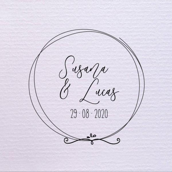 Sello de boda tocador