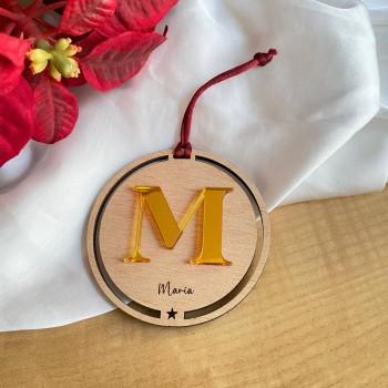 Bola de navidad con inicial