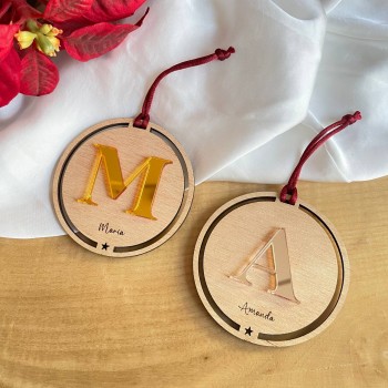 Bola de navidad con inicial