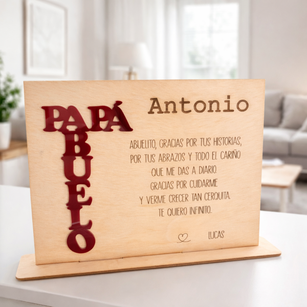 Placa papá/abuelo