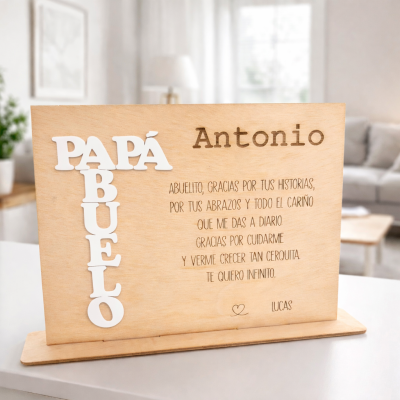 Placa papá/abuelo