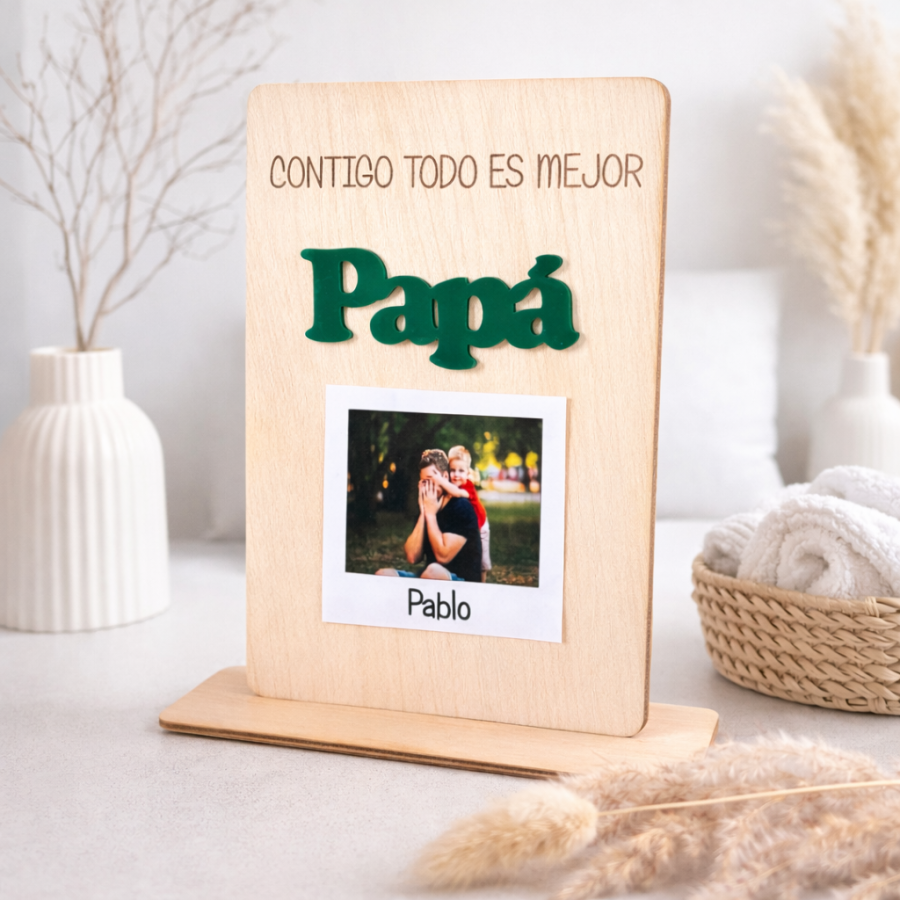 Placa polaroid papá/abuelo
