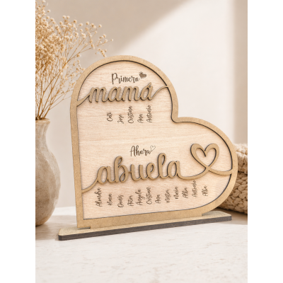 Corazón mama y abuela
