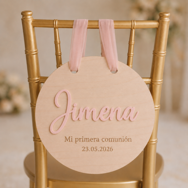 Placa silla niños