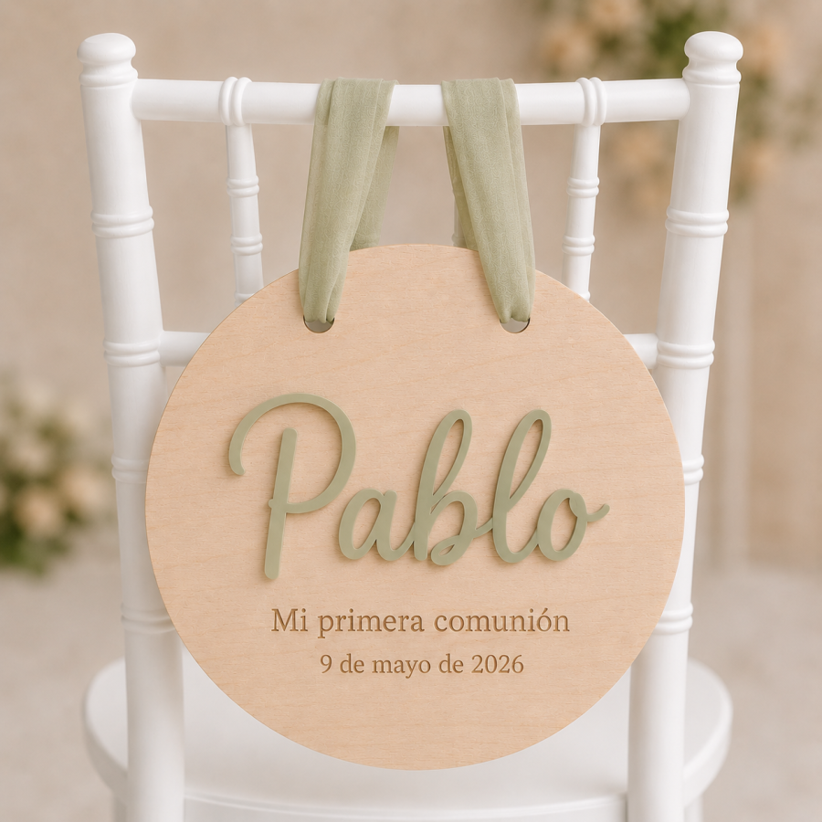 Placa silla niños