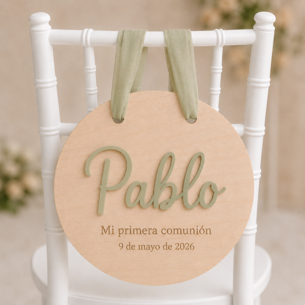 Placa silla niños