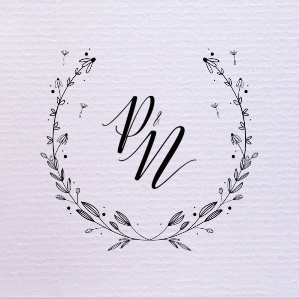 Sello de boda corona león