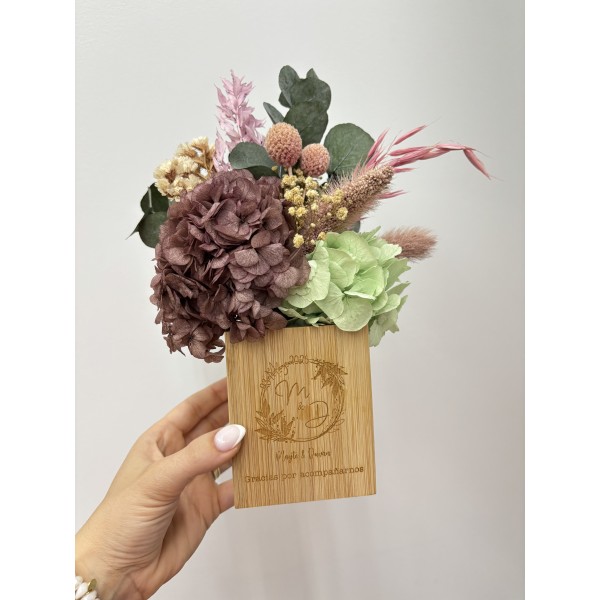 Cajita flores preservadas