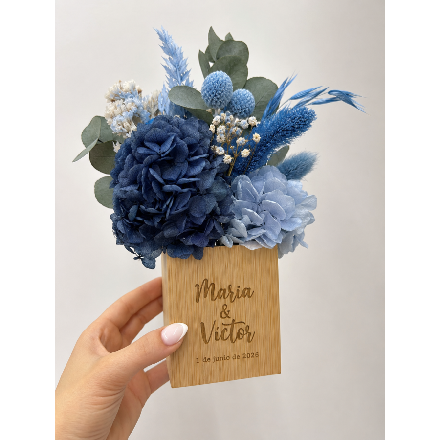 Cajita flores preservadas