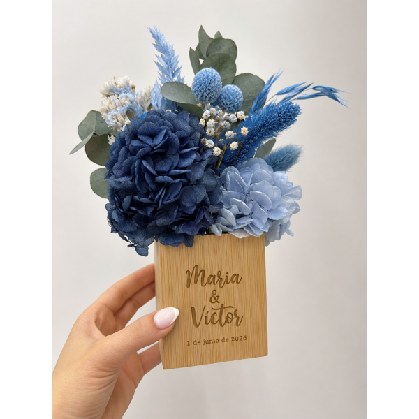 Cajita flores preservadas