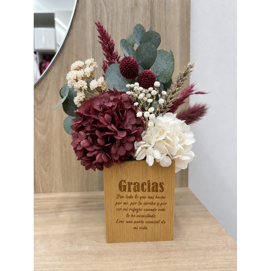 Cajita flores preservadas