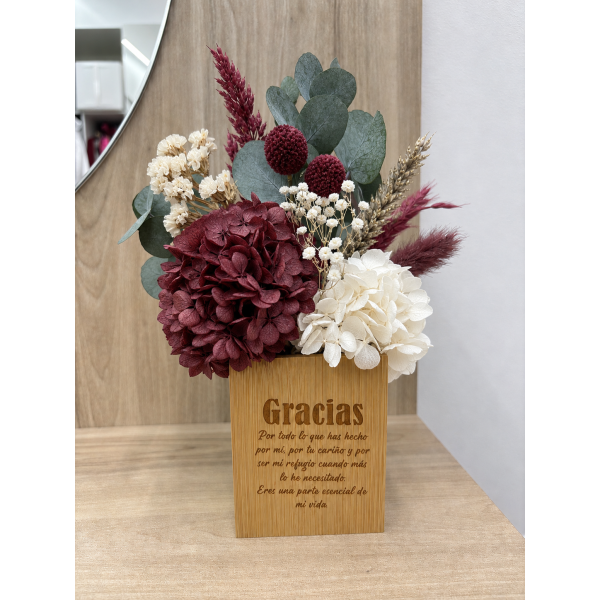 Cajita flores preservadas