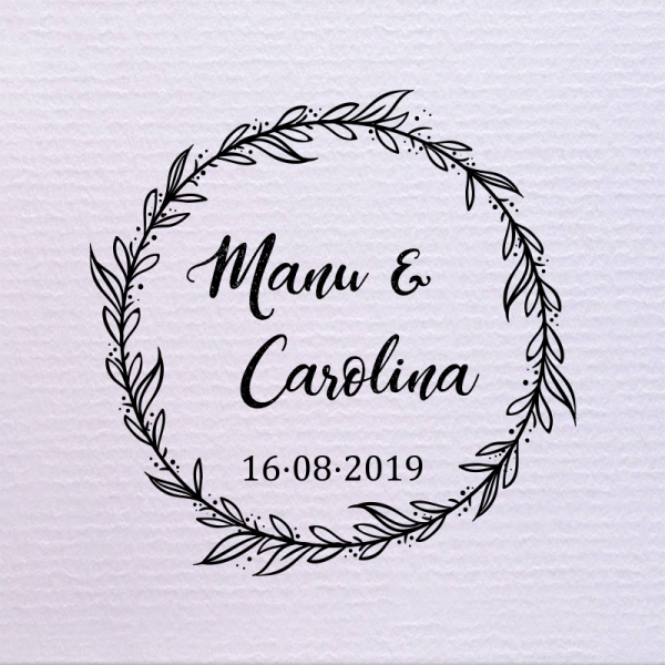 Sello de boda silvestre