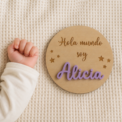 Placa nacimiento mundo