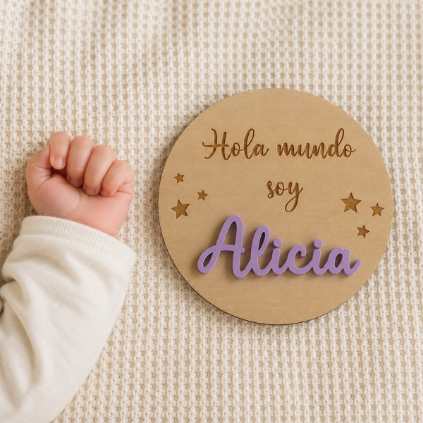 Placa nacimiento mundo