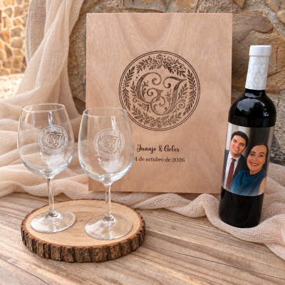 Caja vino personalizada