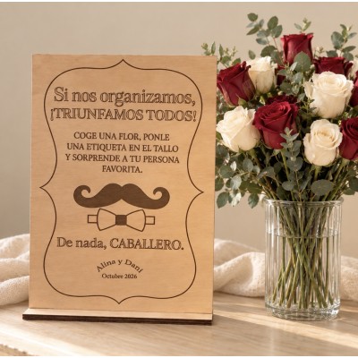 Cartel regala flores