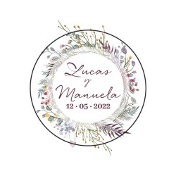 Etiqueta de boda Silvestre 2