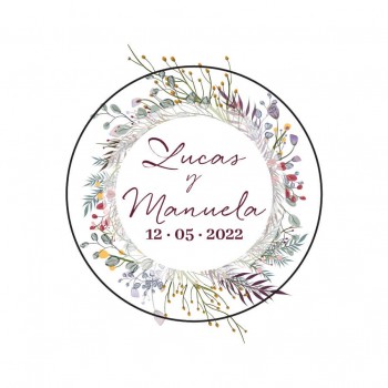 Etiqueta de boda Silvestre